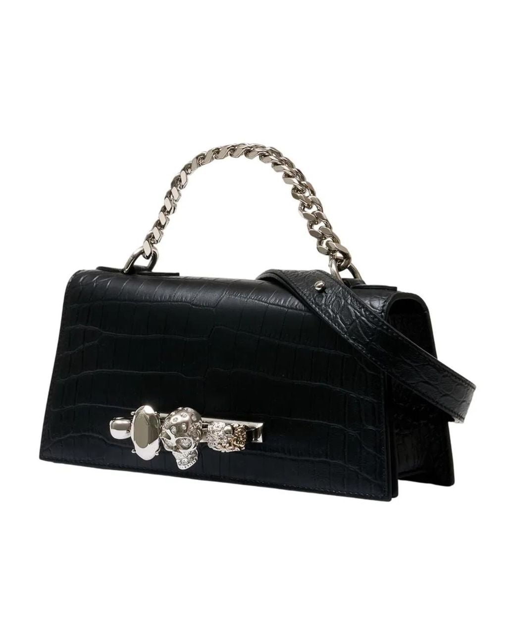 McQueen Black Jewel Mini Shoulder Bag