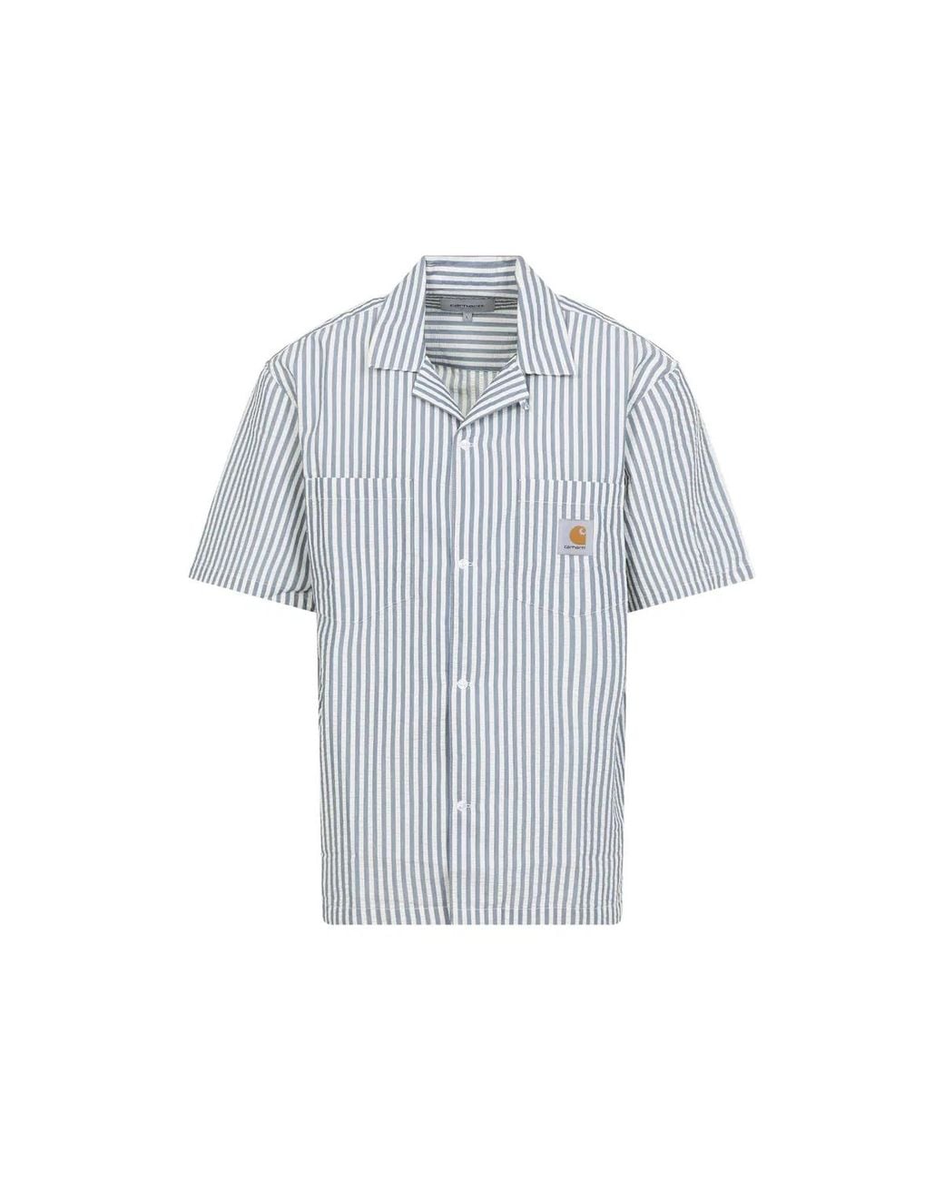 Carhartt Blue Leavel Cotton Shirt for men