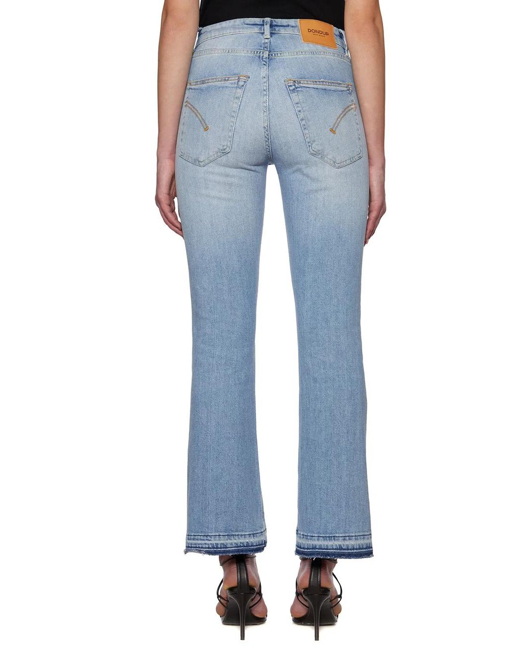 Dondup Blue Cotton Mandy Pants