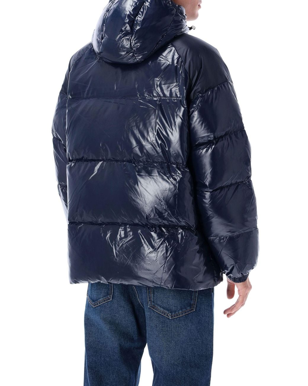 Pyrenex Blue Sten Hooded Down Jacket Polyamide Padding for men