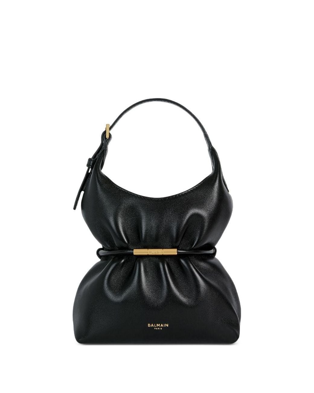 Balmain Black Sphynx Mini Leather Handbag