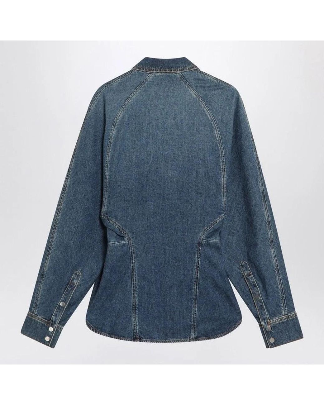 Alaïa Blue Alaia Rounded Denim Shirt