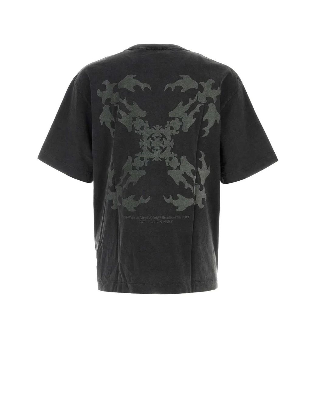 Off-White c/o Virgil Abloh Black Off Slate Cotton T-Shirt for men