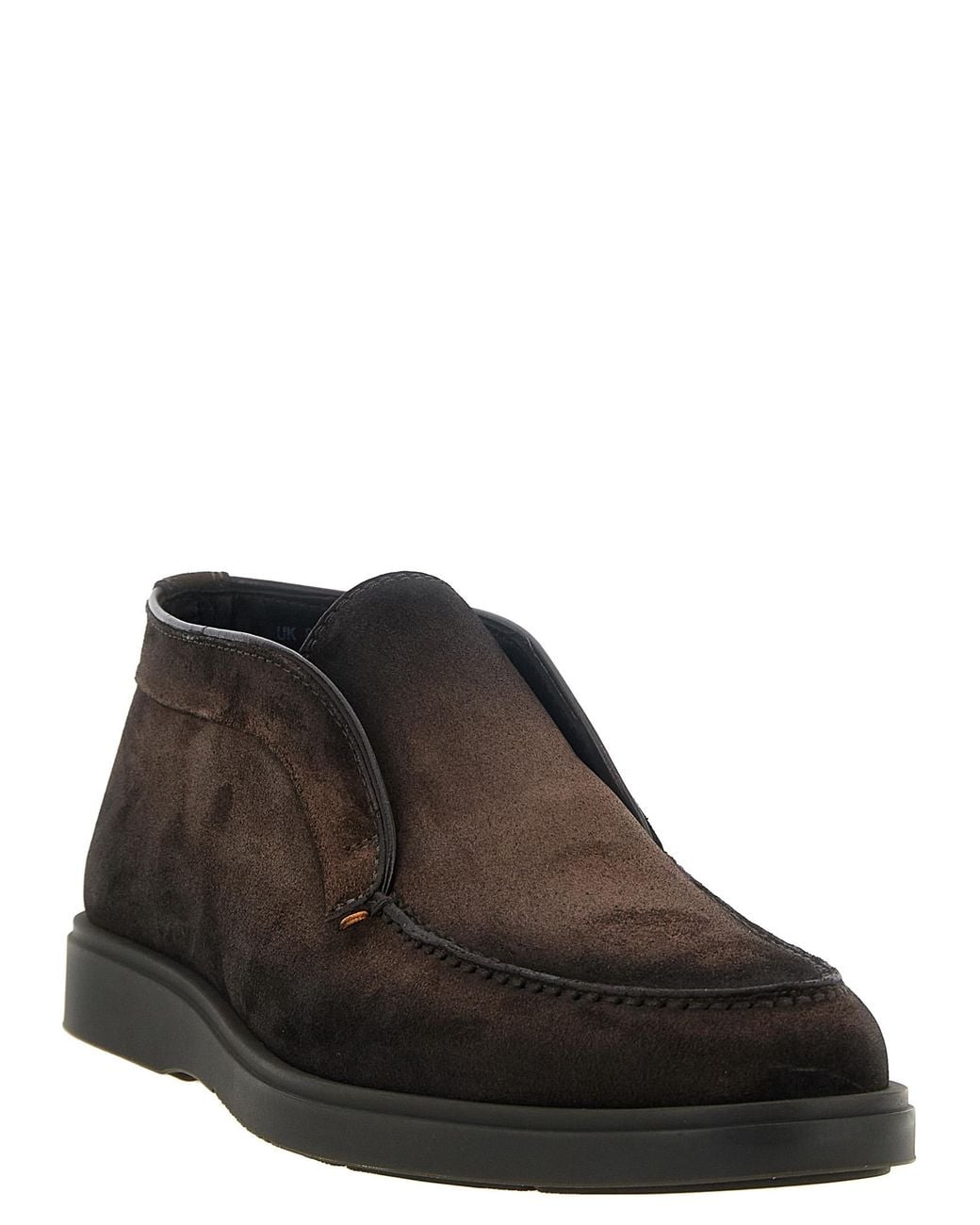 Santoni Black 'Dragon' Ankle Boots for men