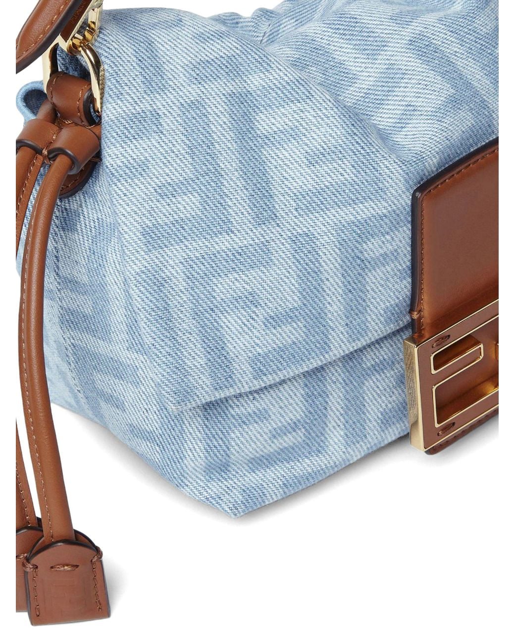 Fendi Blue Borsa Baguette Soft Small