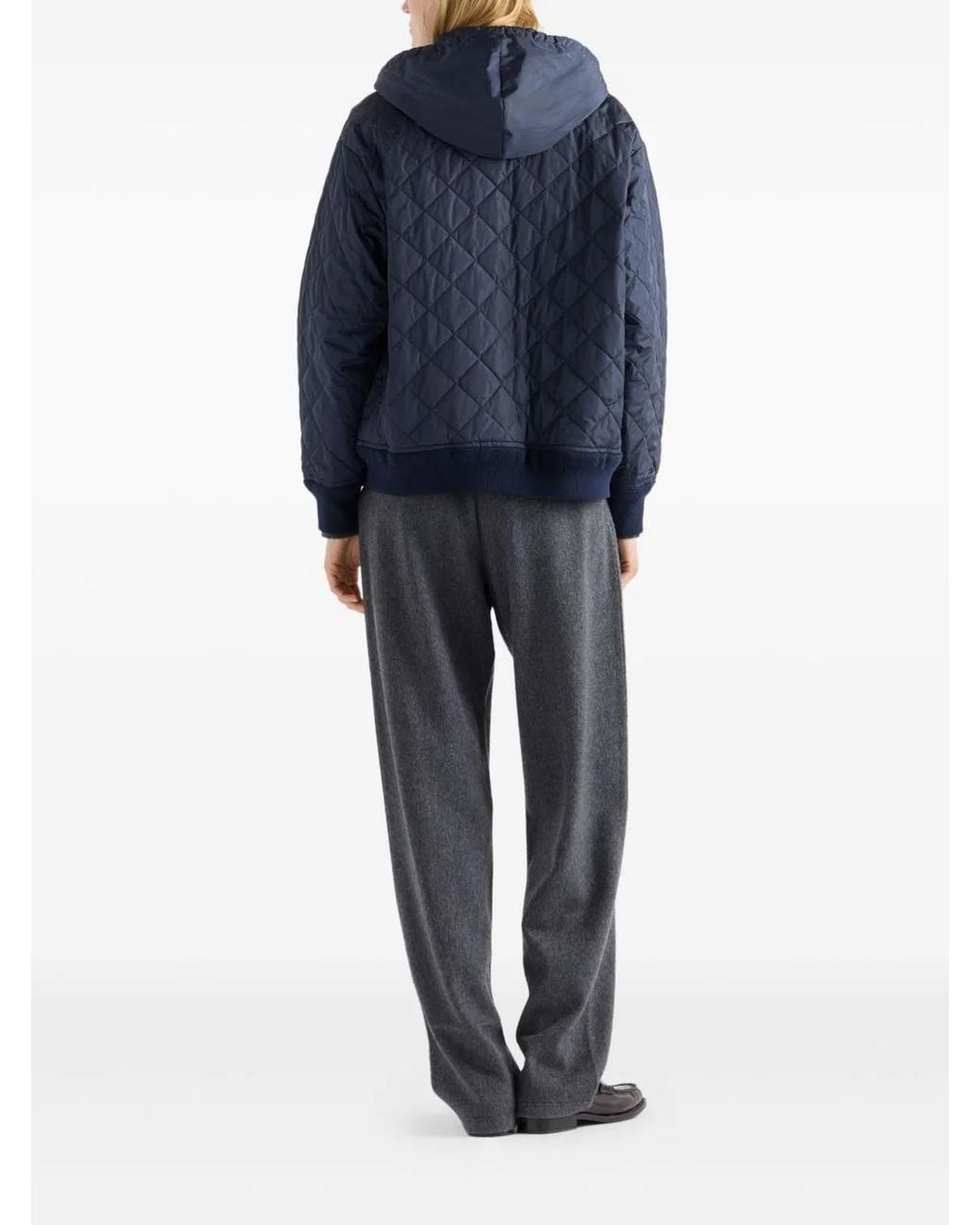 Prada Blue Recycled Polyamide Jacket