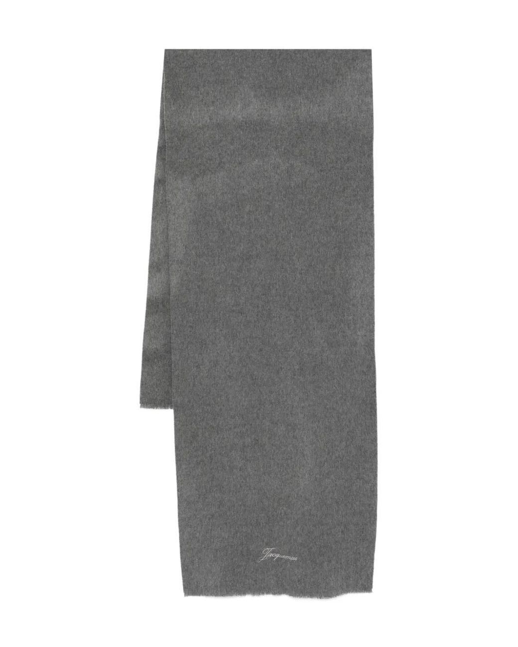 Jacquemus Gray Tailleur Wool Scarf for men