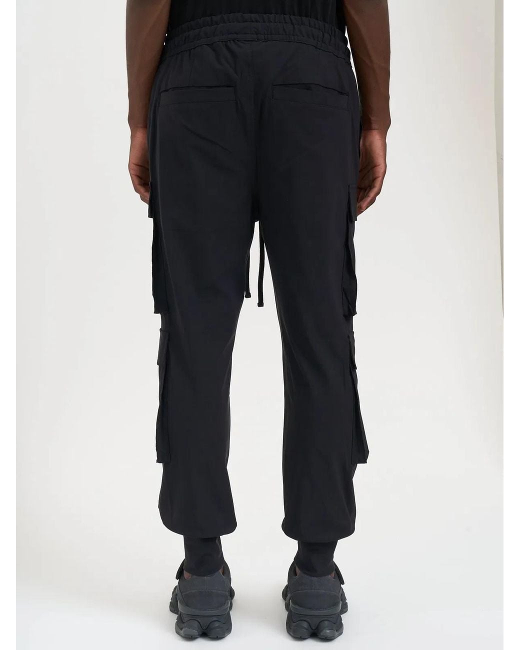 Thom Krom Black Cargo Jogger Pants for men