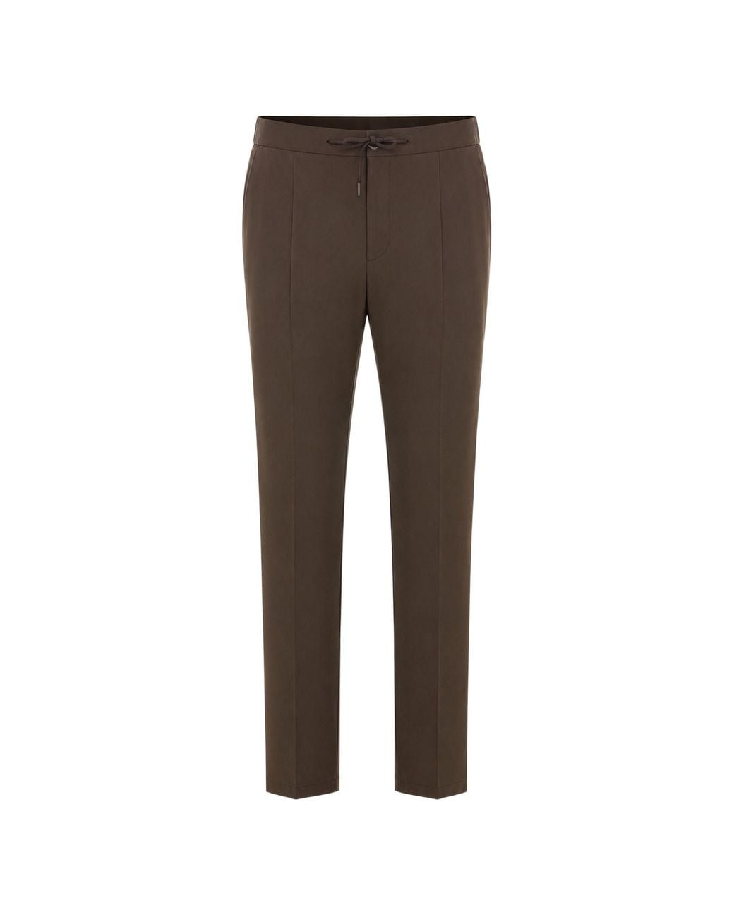 Herno Gray Drawstring-Waist Straight-Leg Trousers for men