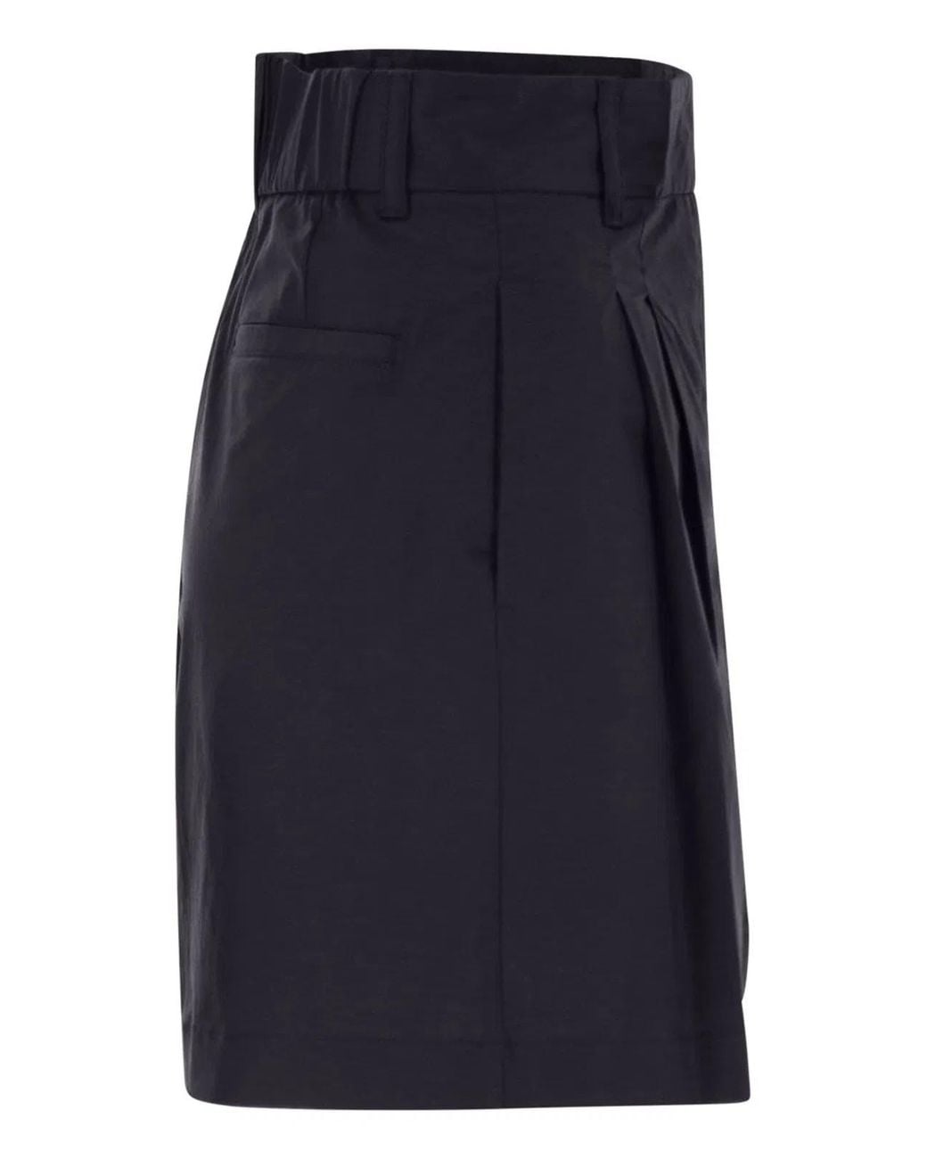 Herno Blue Stretch Cotton Bermuda Shorts
