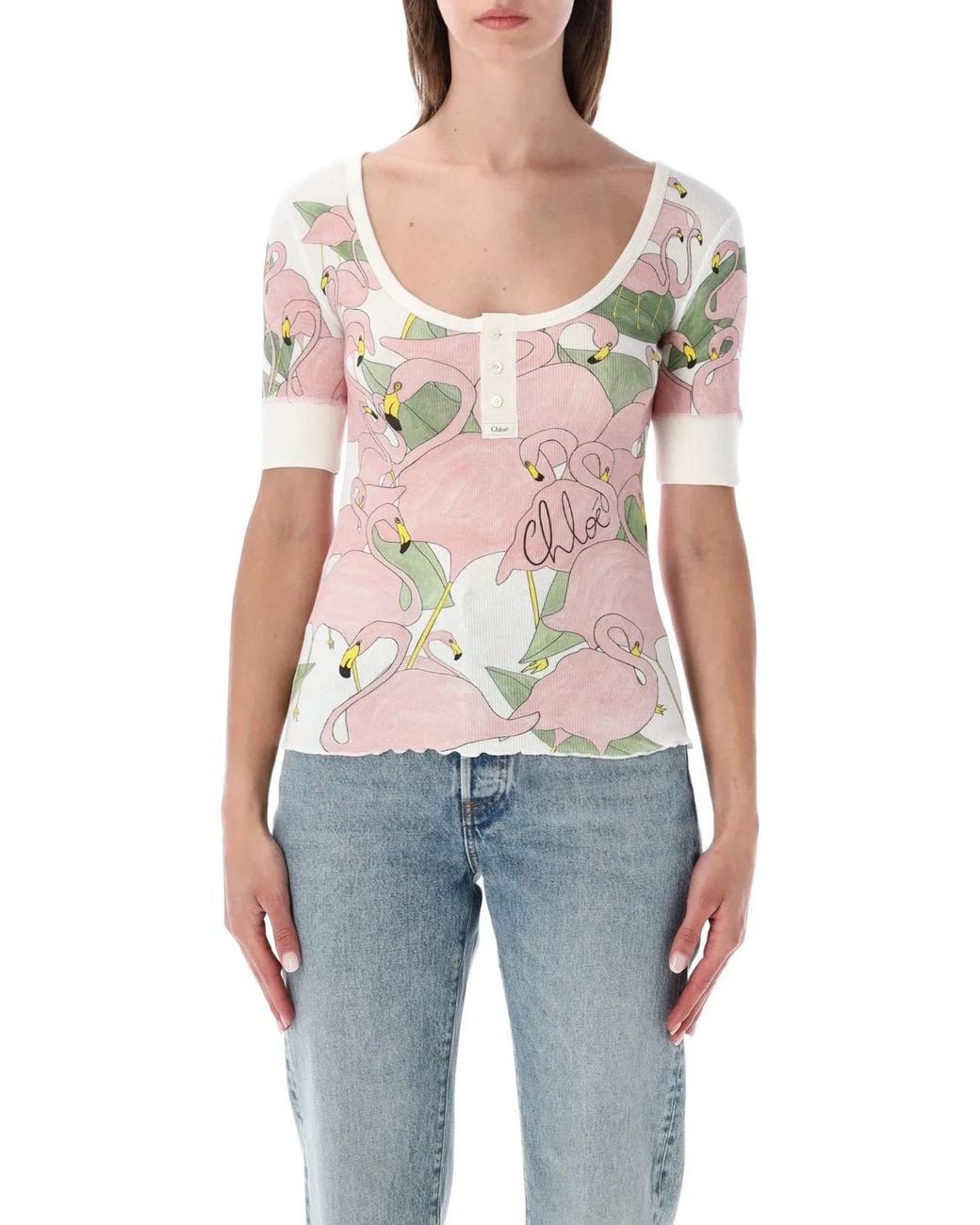 Chloé Blue Cotton T-Shirt