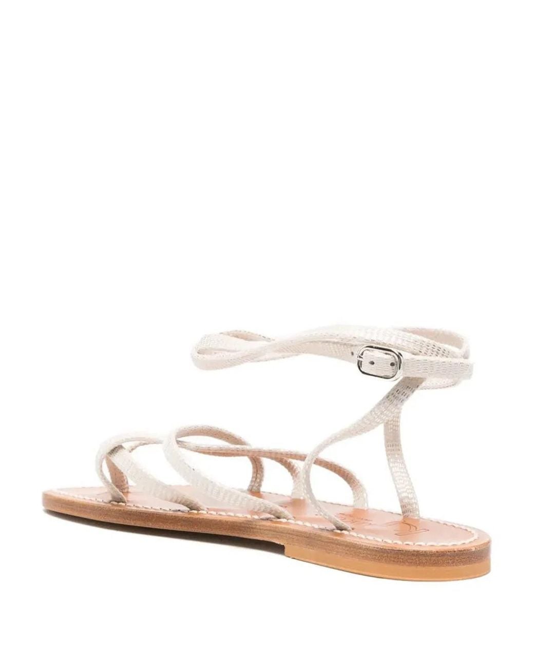 K. Jacques White Gaia Suede Sandals