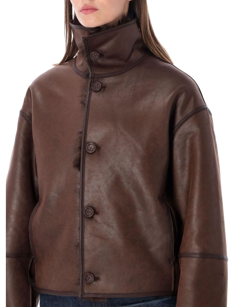 Urbancode Brown Short Jacket Toscana Faux Fur Reversabel