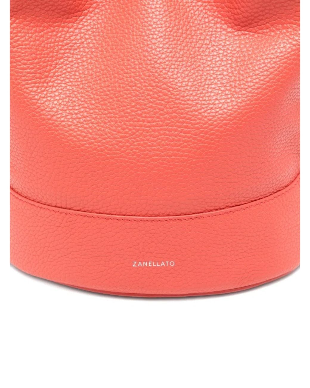 Zanellato Pink Monda' Daily Small Leather Bucket Bag