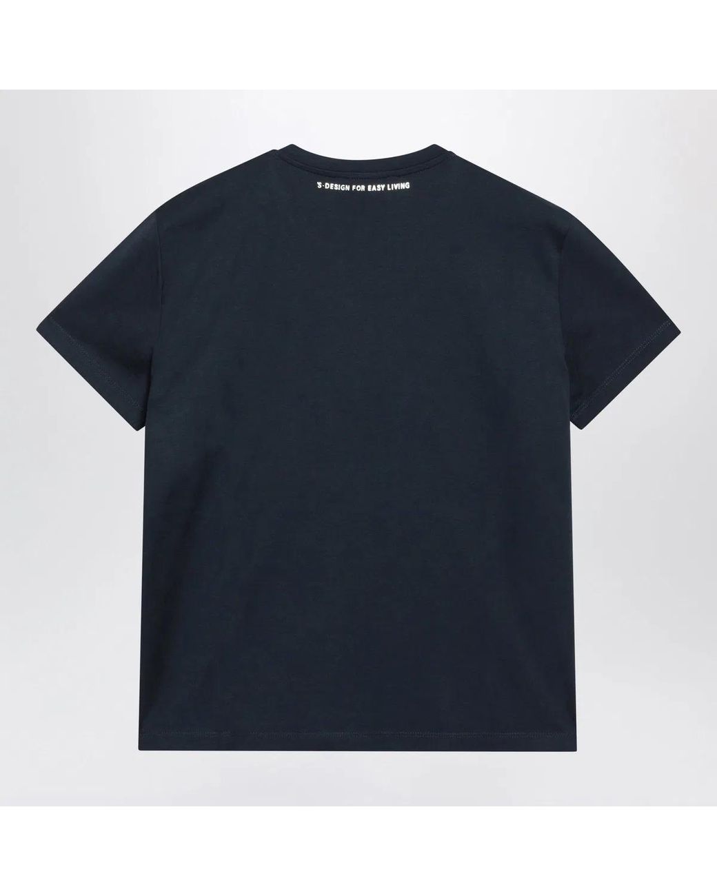 Max Mara Blue Max Mara S Cotton Tshirt With Logo Print