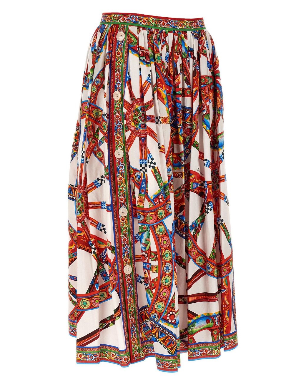 Dolce & Gabbana Red 'carretto' Skirt