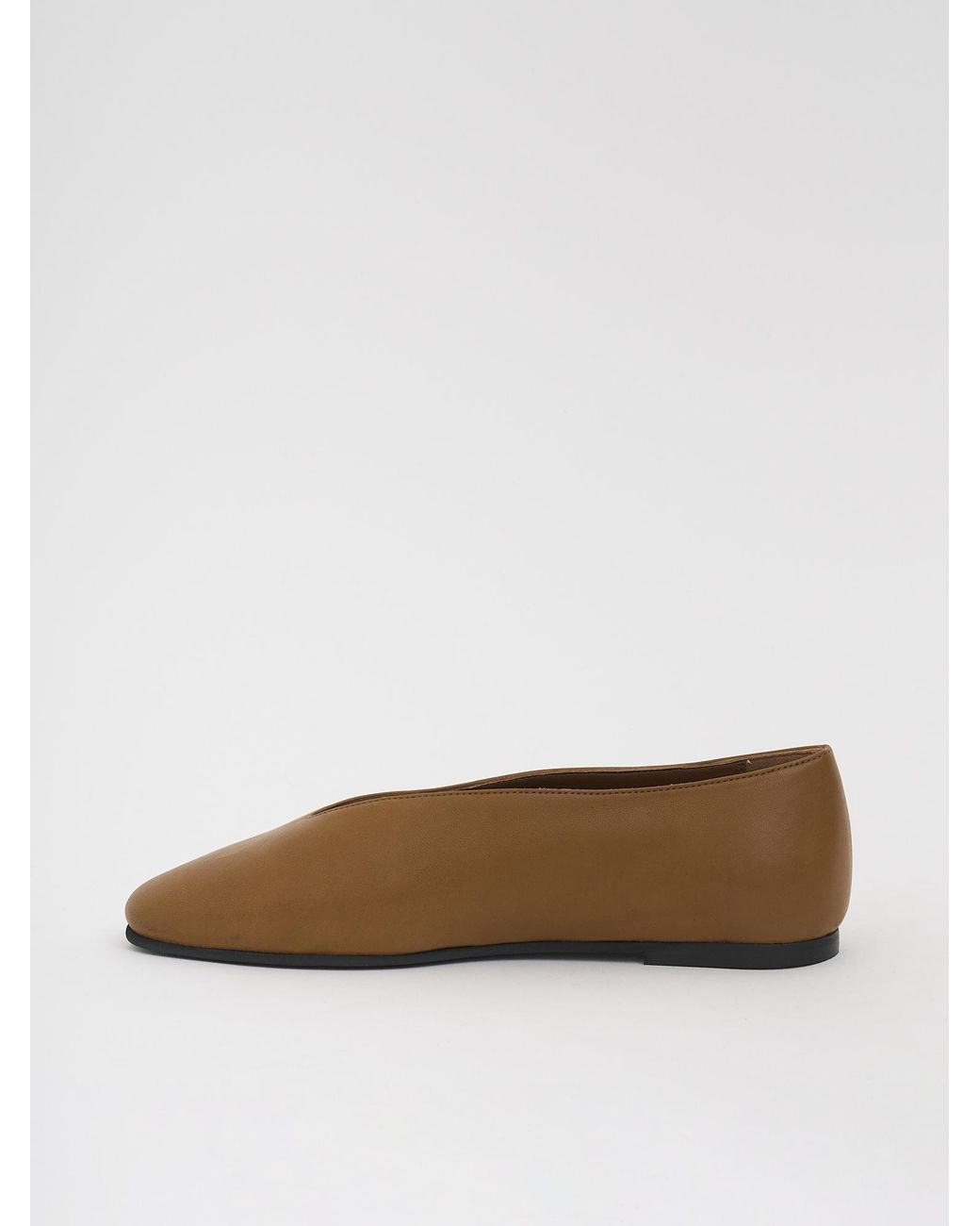 Poeve Brown Leather Ballet Flat