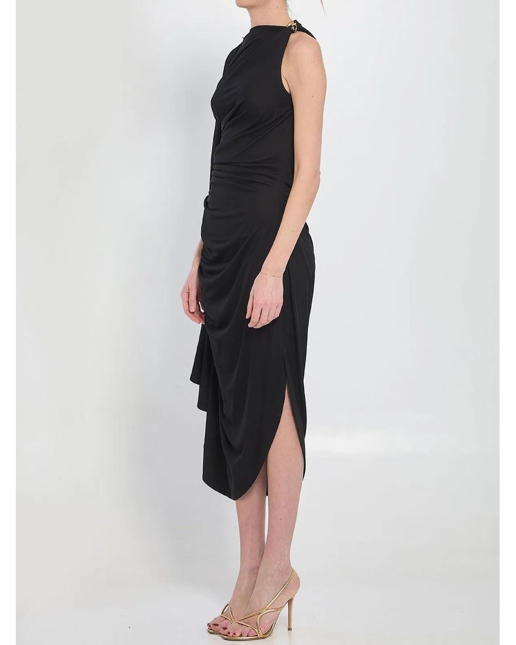 Bottega Veneta Black Draped Dress
