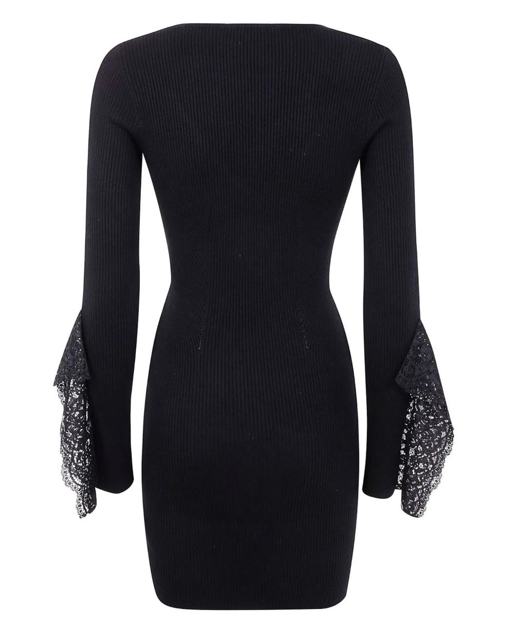 Blumarine Black Keyhole Rear Asymmetric Dresses