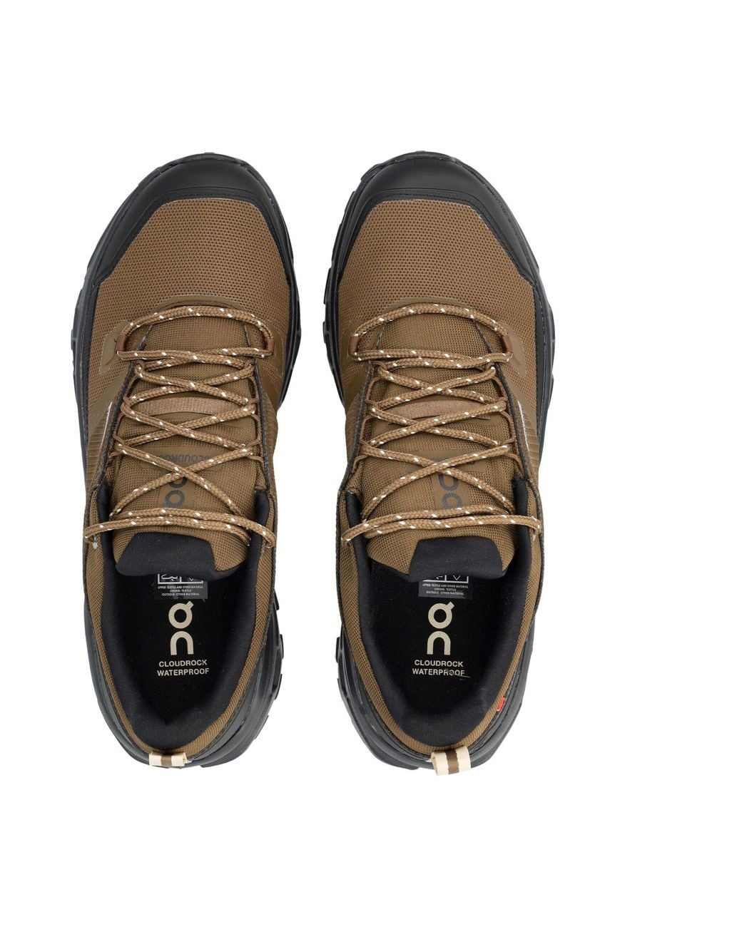 On Shoes Brown Cloudrock Low Waterproof Shoes for men