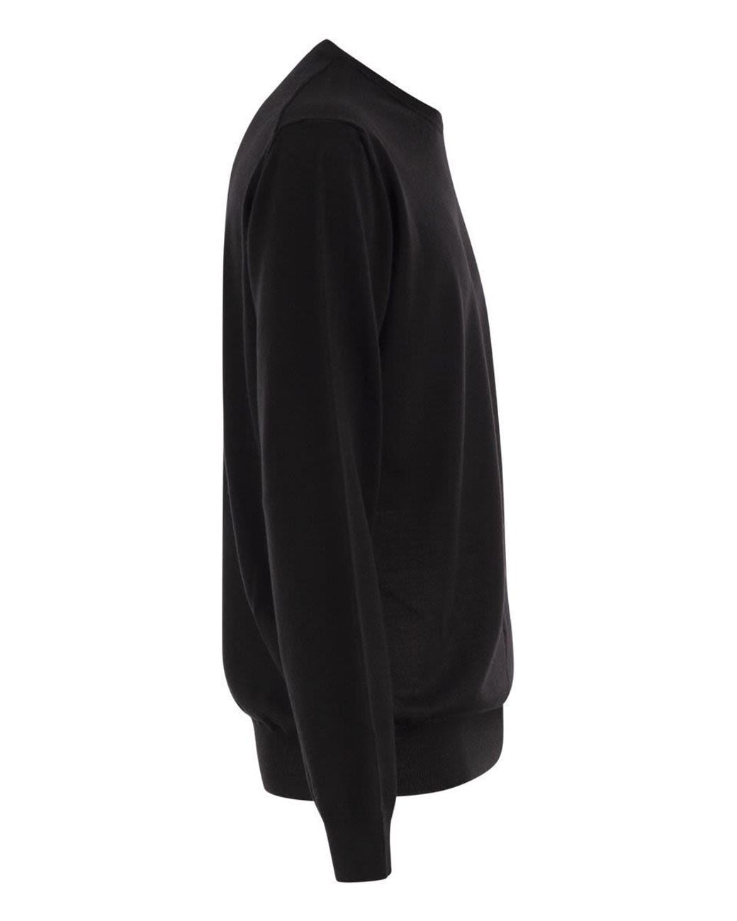 Premiata Black Merino Wool Crew-Neck Jumper for men