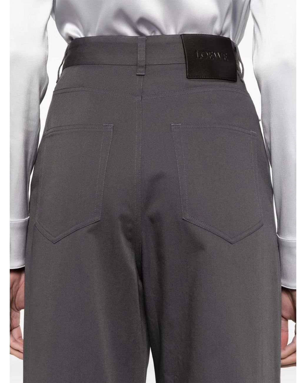 Loewe Blue High-Waisted Cotton Trousers