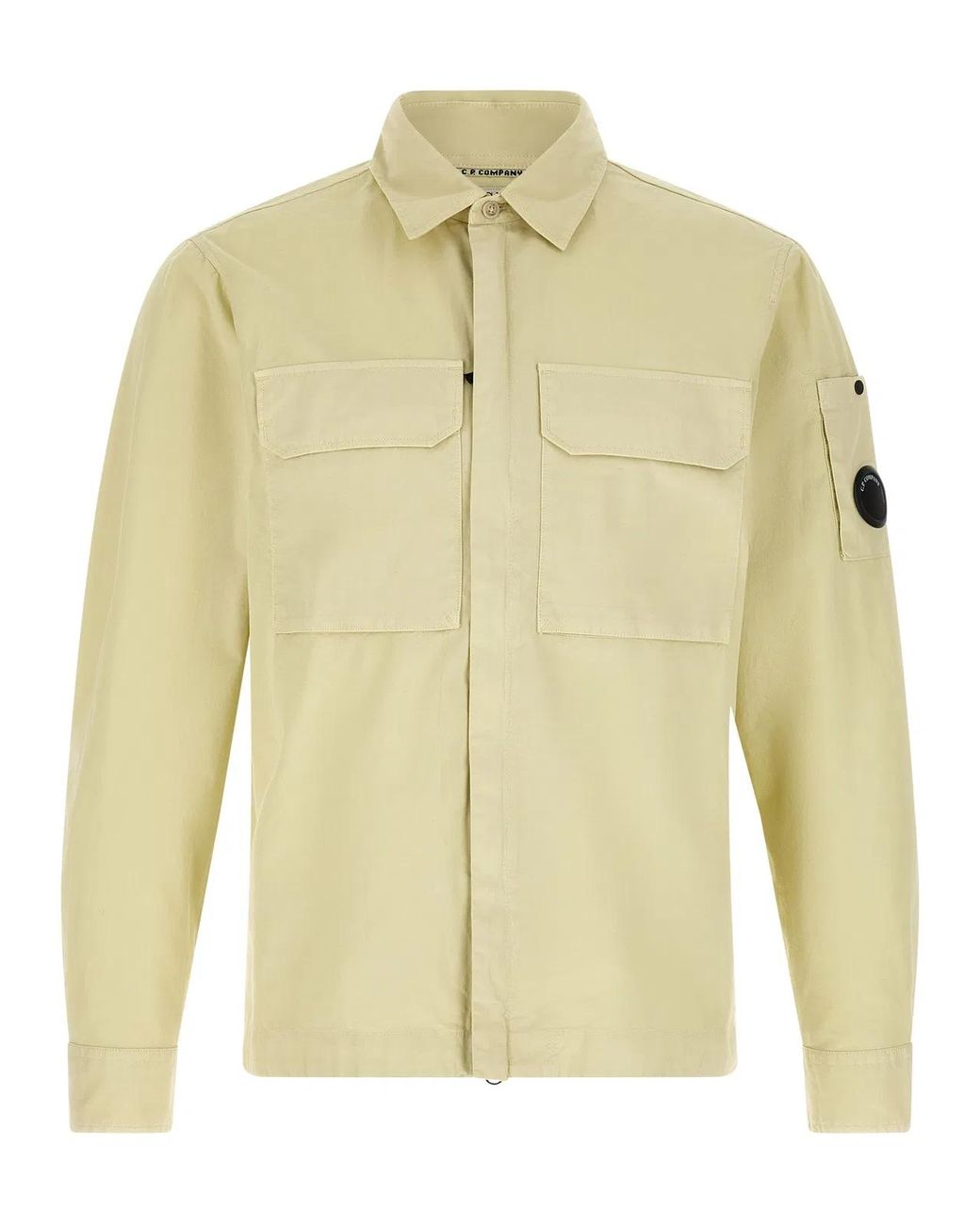 C P Company Yellow 'Lens' Overshirt for men