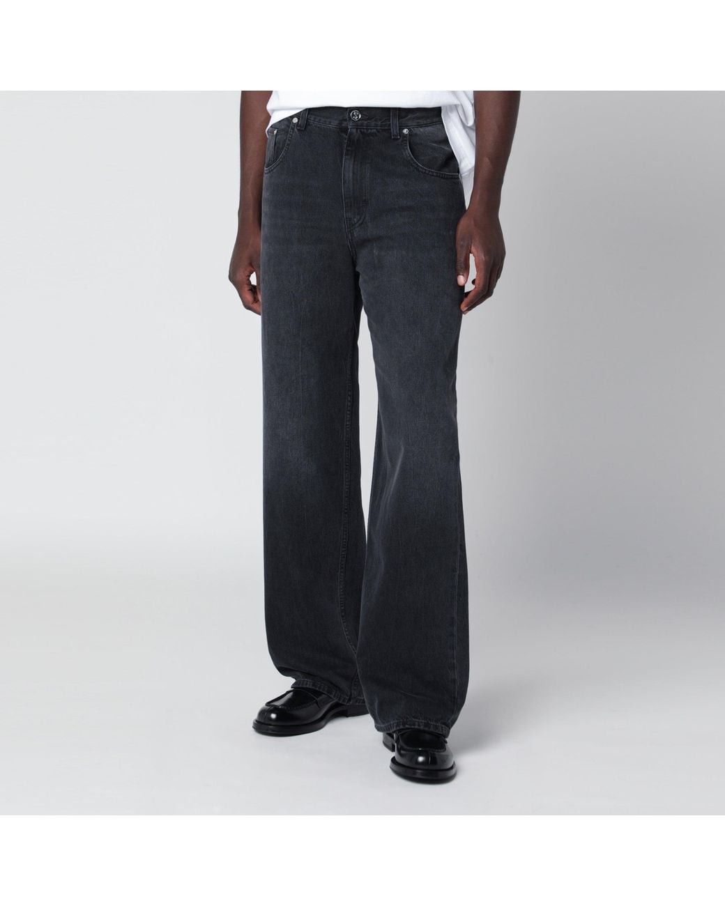 Séfr Blue Relaxed Cut Washed Jeans for men