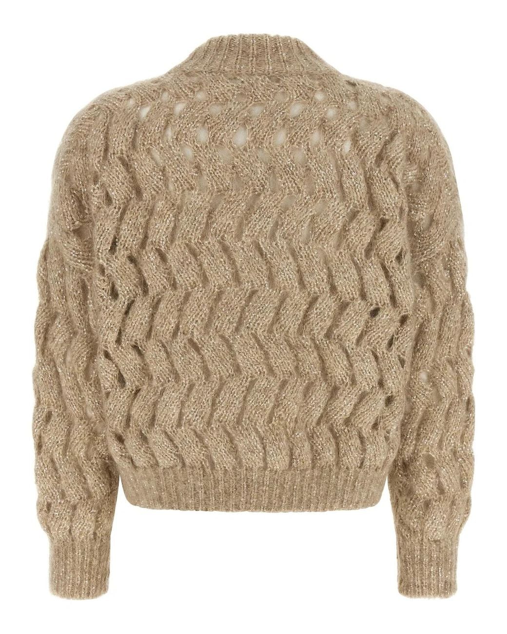 Brunello Cucinelli Natural 'Dazzling Waves' Sweater