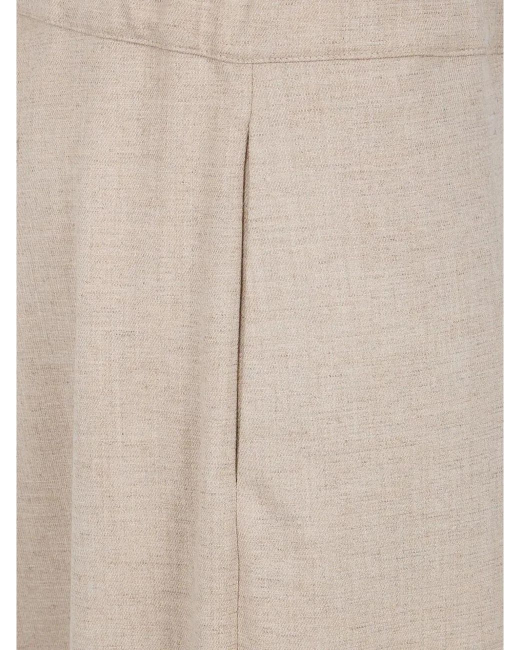 D.exterior Natural Soft Flanel Wide Leg Short Trousers