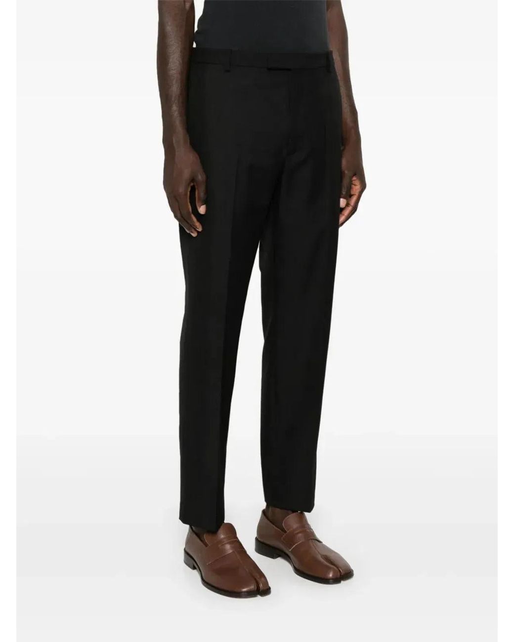 Gucci Black Polyester Wool Pants for men