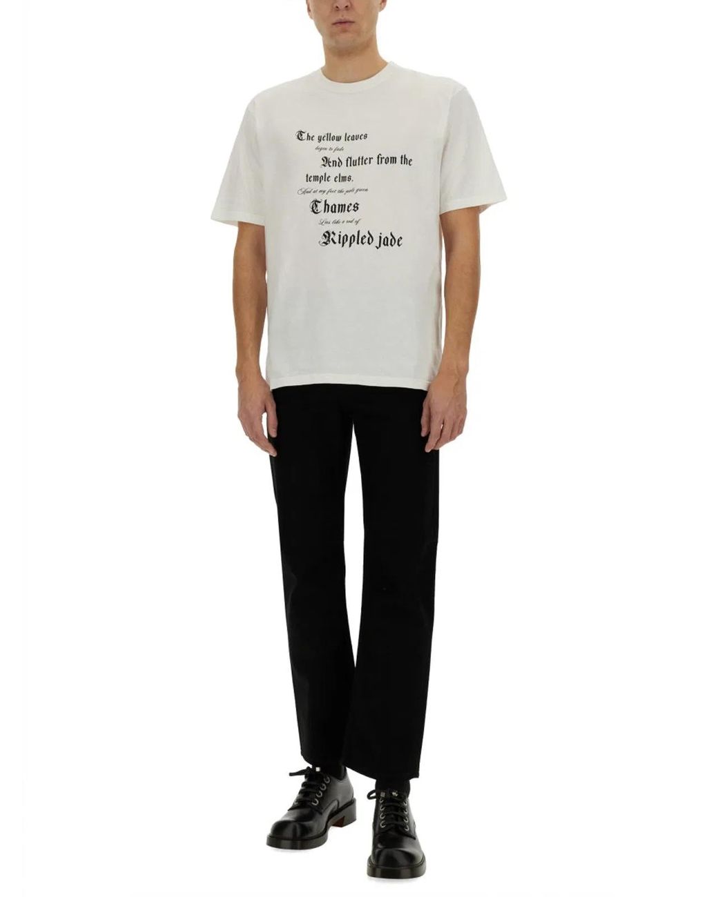 McQueen White T-Shirt With Print for men