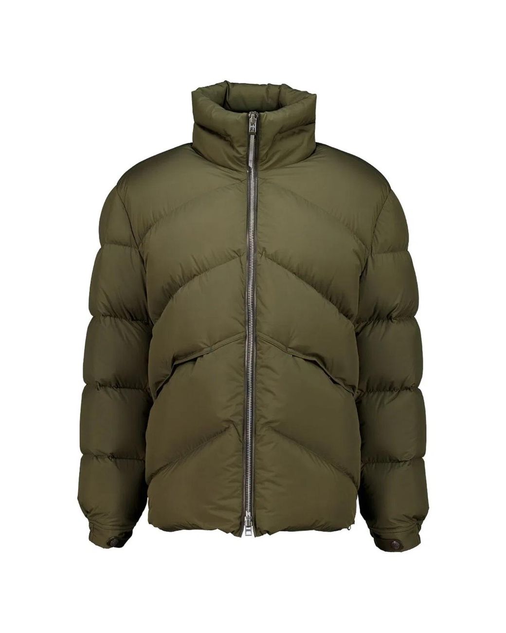 Tom Ford Green Chevron-Quilted Padded Jacket for men