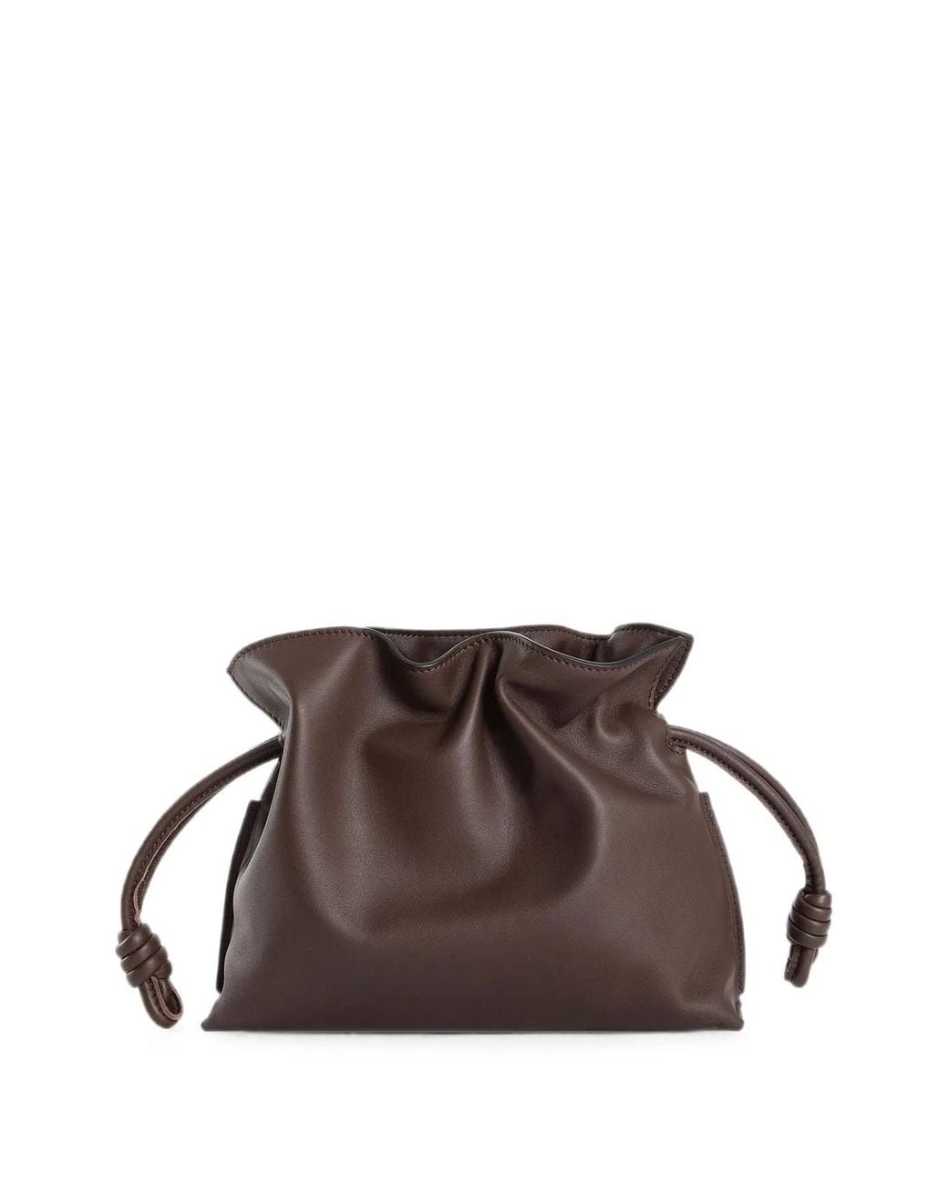 Loewe Brown Mini Flamenco Knotted Clutch Bag