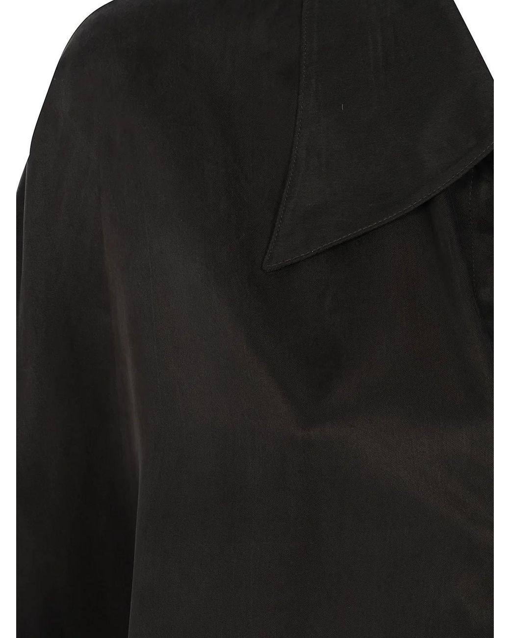 Ziggy Chen Black Short Sleeves Back Gathered Shirt