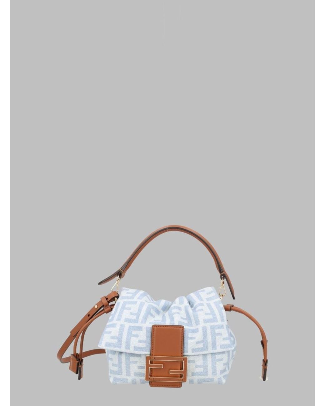 Fendi Blue Borsa "Baguette Soft" Small