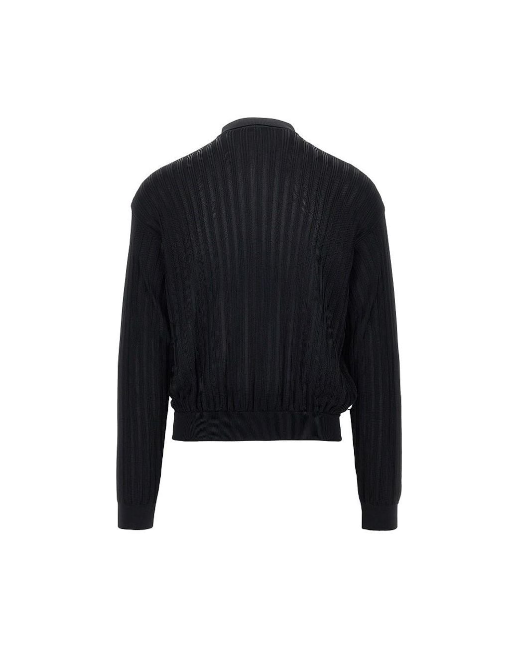 Versace Black Cardigan With Sylvester Print for men
