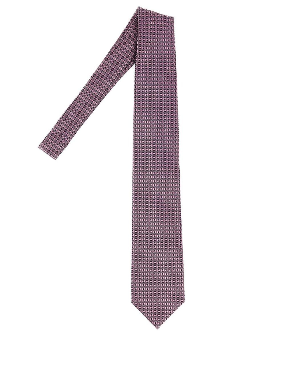 Brioni Purple Crav. Stand. 8X150 Silk Solid Texured Jacquard for men