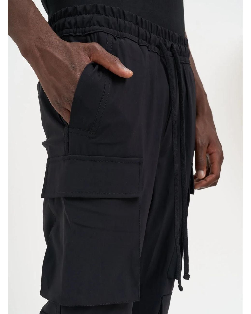 Thom Krom Black Cargo Jogger Pants for men