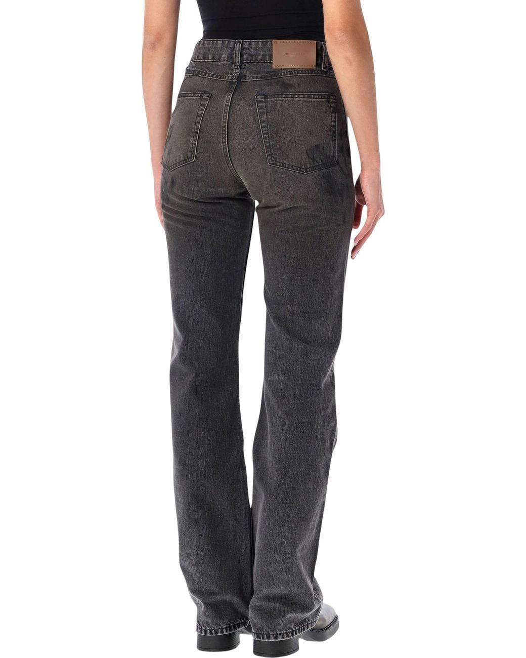 Our Legacy Black High-Rise Straight-Leg Jeans