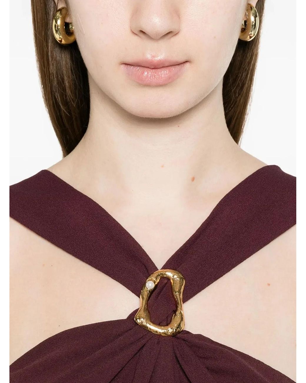 Forte_forte Purple Chic Crepe Marocaine Top