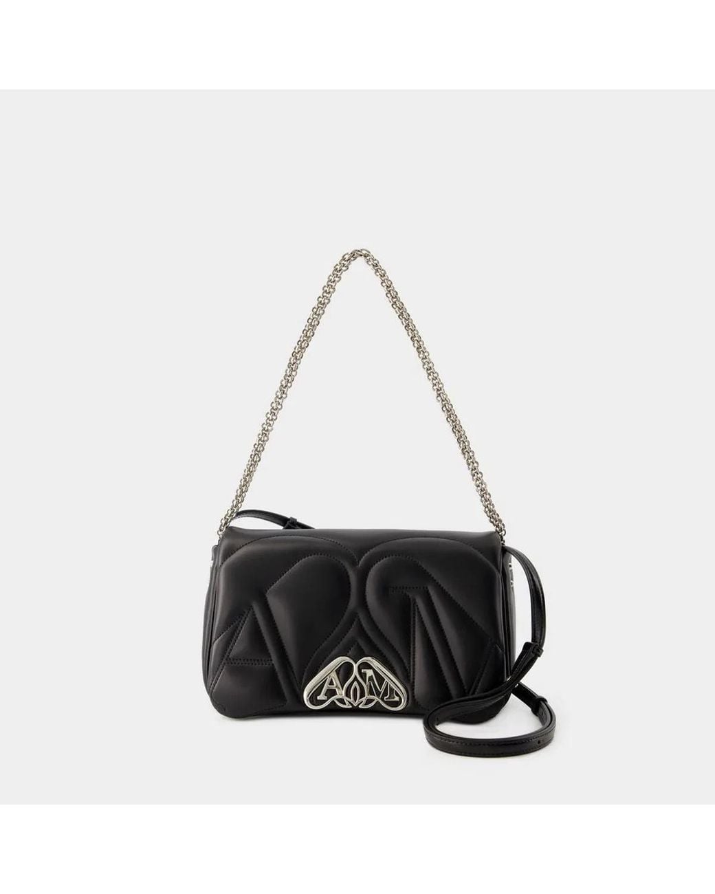McQueen Black The Seal Small Bag