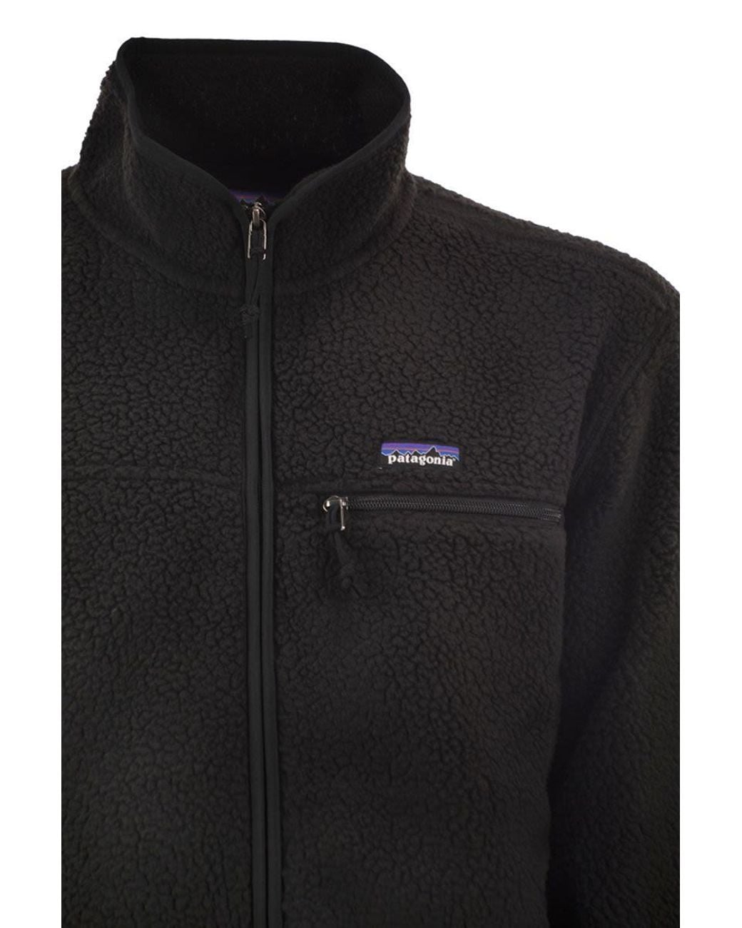 Patagonia Black Retro Pile Fleece Jacket for men