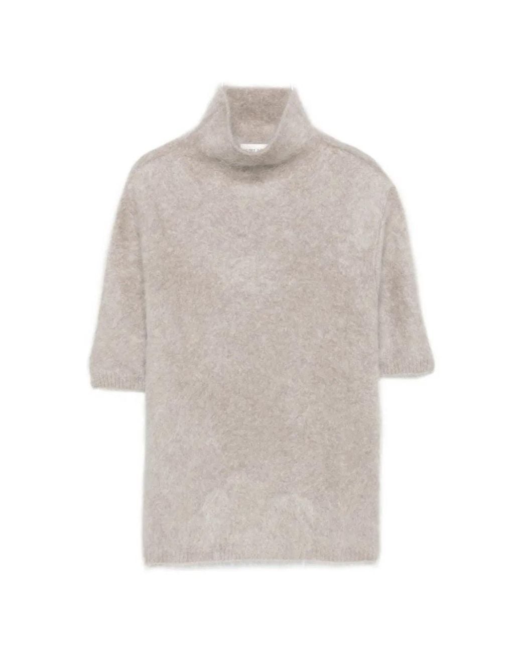 Soft Goat White Cashmere Turtle-Neck Sweater