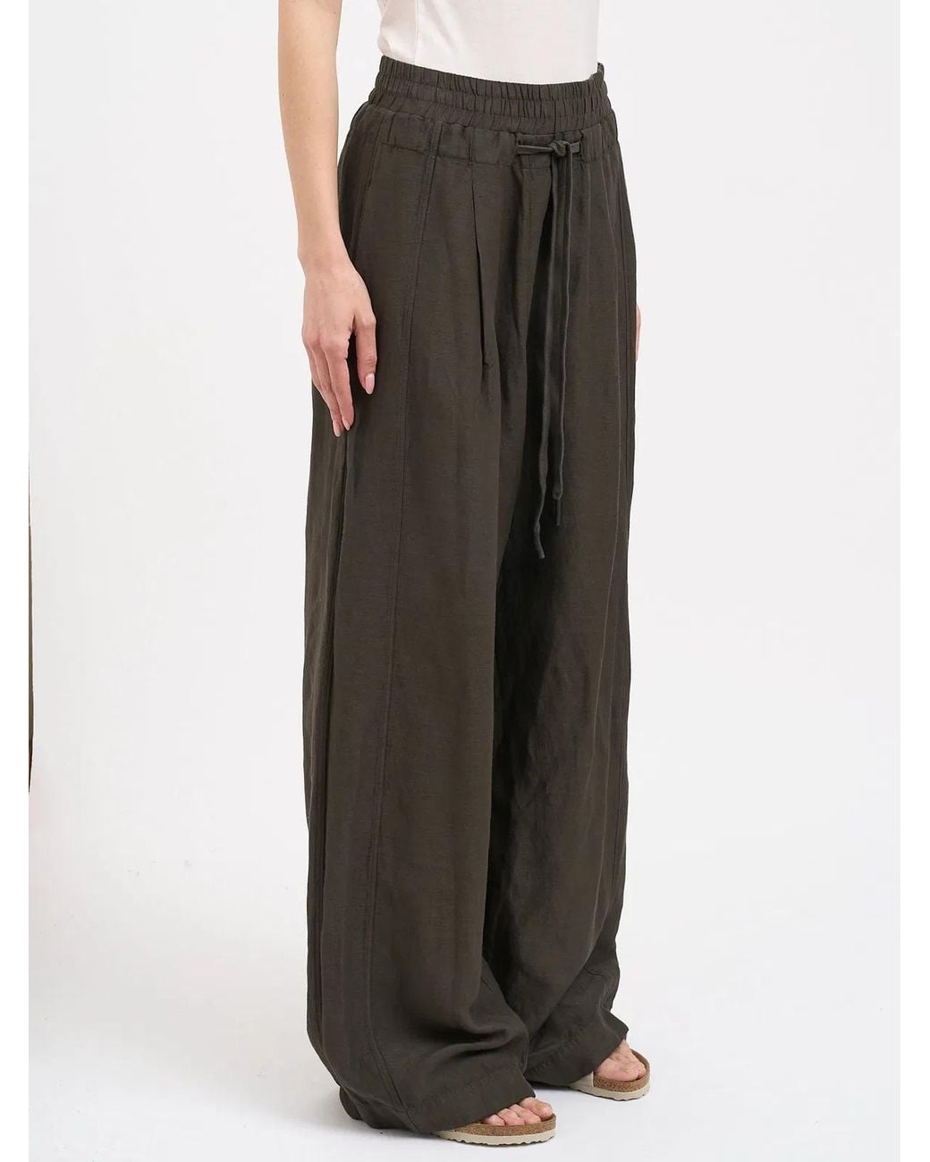 Andrea Ya'aqov Brown Wide Leg Pants