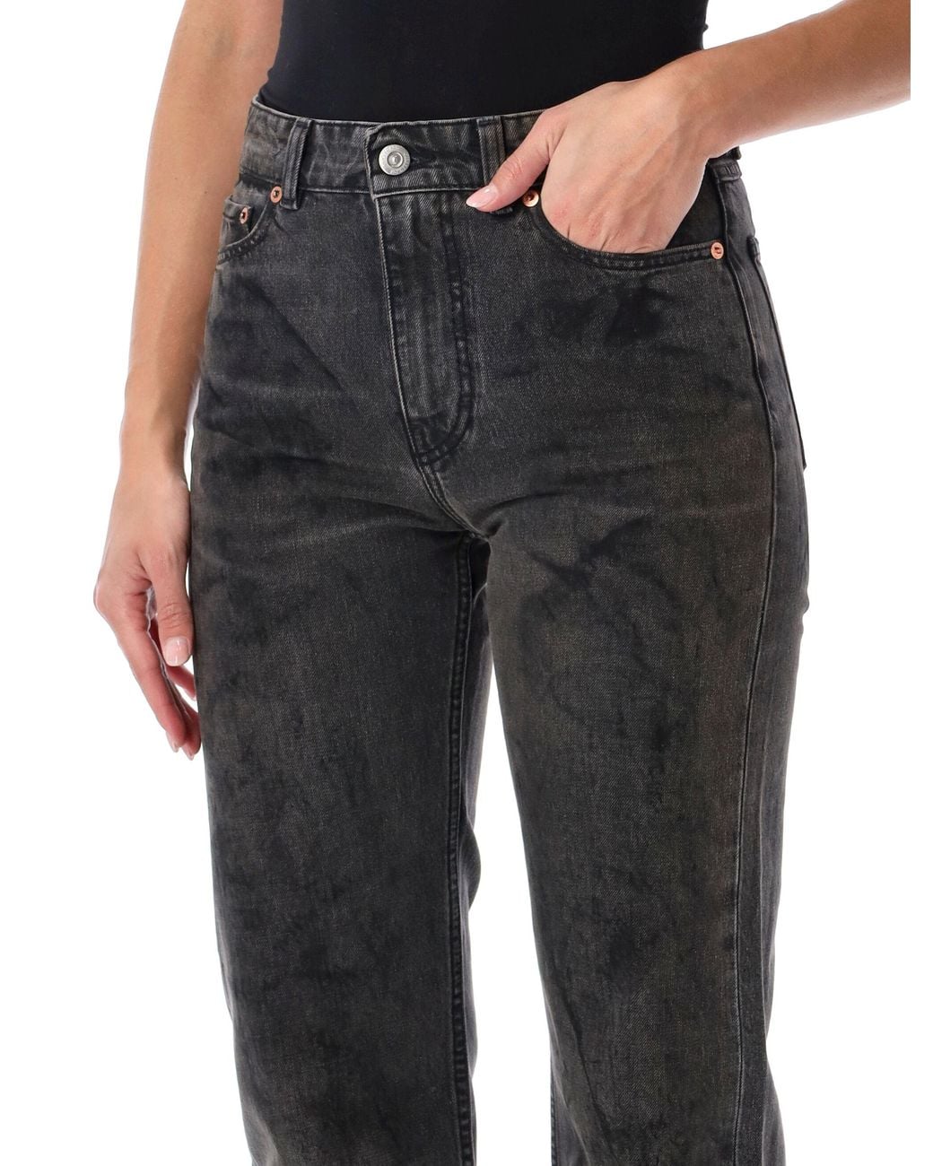 Our Legacy Black High-Rise Straight-Leg Jeans