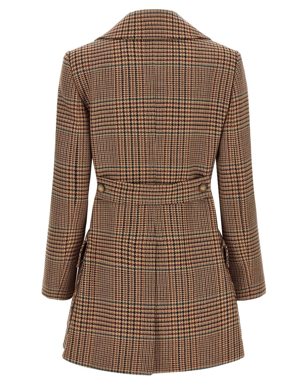 Etro Brown Prince Of Wales Coat