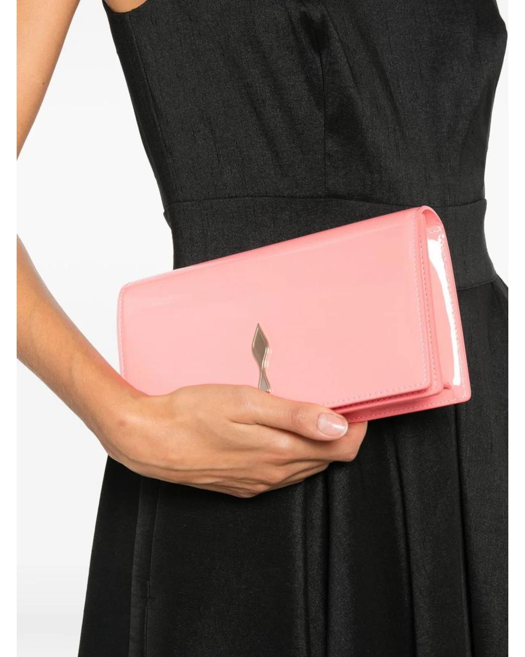 Christian Louboutin Pink Bettina Leather Clutch