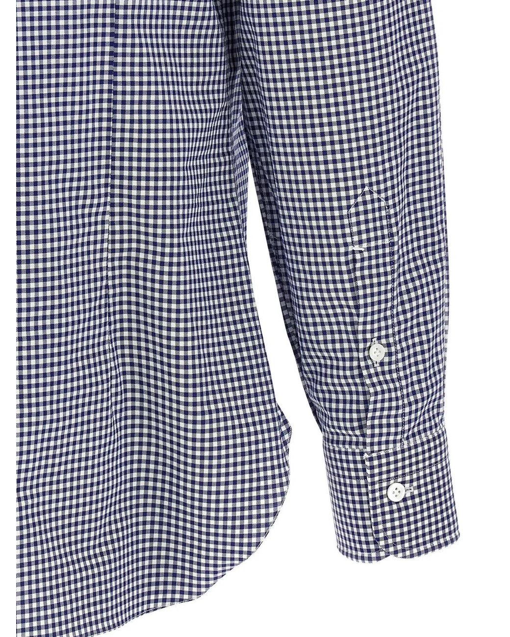 Barba Napoli Blue Vichy Shirt for men