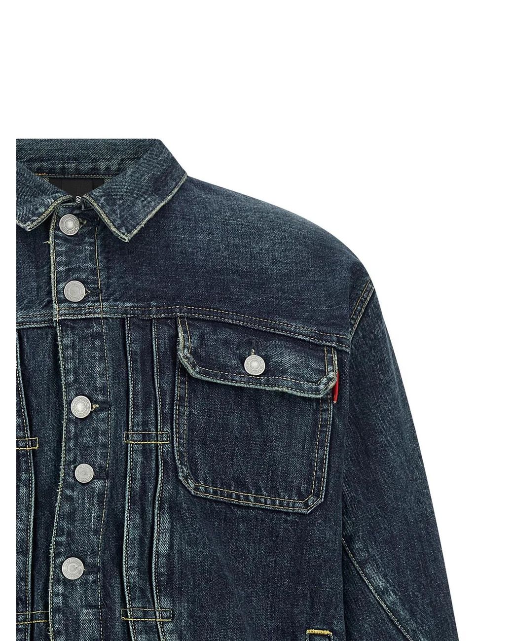 Undercover Blue Cotton Denim Jacket Clothing for men